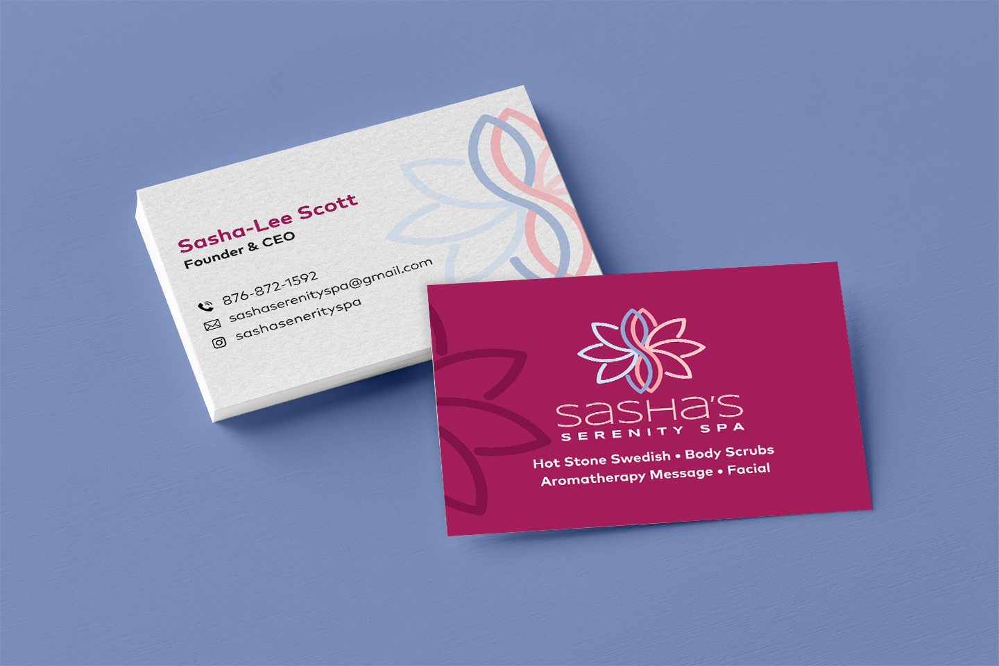 Sasha Serenity Spa Business Card